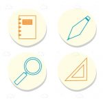 Sketchy study icons